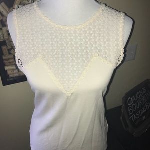 H&M cream/ivory lace top